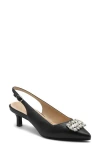Adrienne Vittadini Savblanc Kitten Heel Slingback Pump In Black