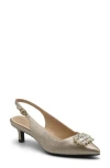 Adrienne Vittadini Savblanc Kitten Heel Slingback Pump In Gold