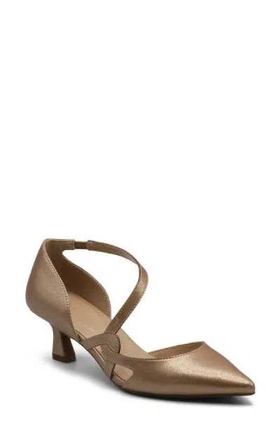 Adrienne Vittadini Senora-1 Pointed Toe D'orsay Pump In Gold