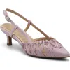 Adrienne Vittadini Sensation Kitten Heel Slingback Pump In Pink Pearl