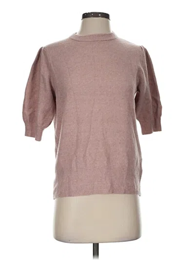 Pre-owned Adrienne Vittadini Short Sleeve Top Brown Mock Neckline Tops