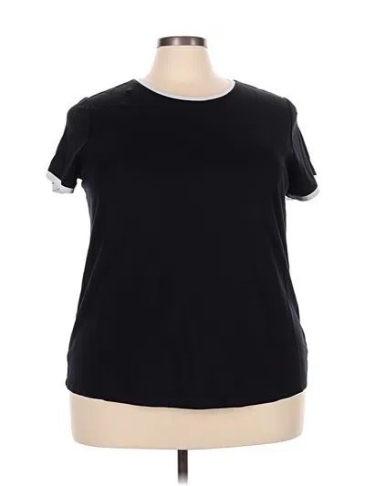 Pre-owned Adrienne Vittadini Short Sleeve T-shirt In Black
