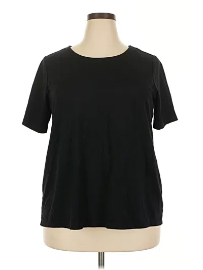 Pre-owned Adrienne Vittadini Short Sleeve T-shirt In Black