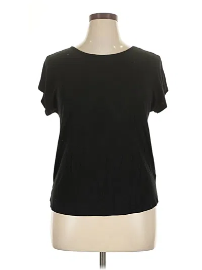 Pre-owned Adrienne Vittadini Short Sleeve T-shirt In Black