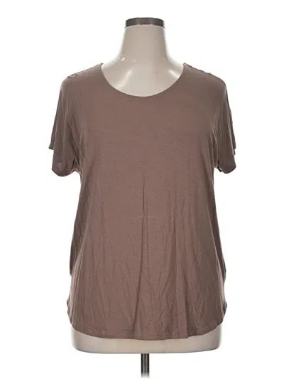 Pre-owned Adrienne Vittadini Short Sleeve T-shirt In Brown