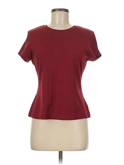 Pre-owned Adrienne Vittadini Short Sleeve T-shirt In Burgundy