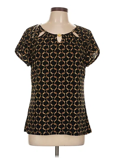 Pre-owned Adrienne Vittadini Short Sleeve T-shirt In Gold
