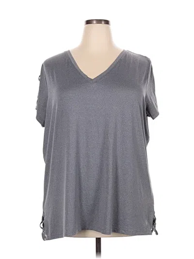 Pre-owned Adrienne Vittadini Short Sleeve T-shirt In Gray
