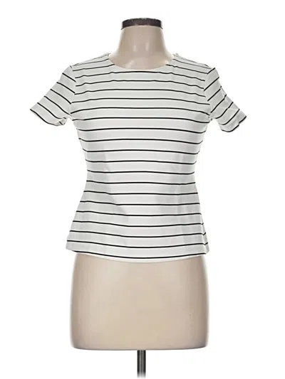 Pre-owned Adrienne Vittadini Short Sleeve T-shirt In Ivory