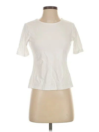Pre-owned Adrienne Vittadini Short Sleeve T-shirt In Ivory