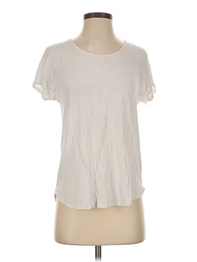 Pre-owned Adrienne Vittadini Short Sleeve T-shirt In Ivory