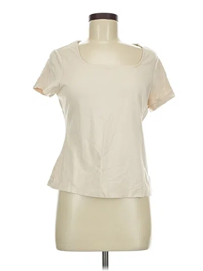Pre-owned Adrienne Vittadini Short Sleeve T-shirt In White