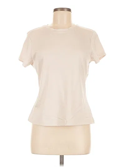 Pre-owned Adrienne Vittadini Short Sleeve T-shirt In White