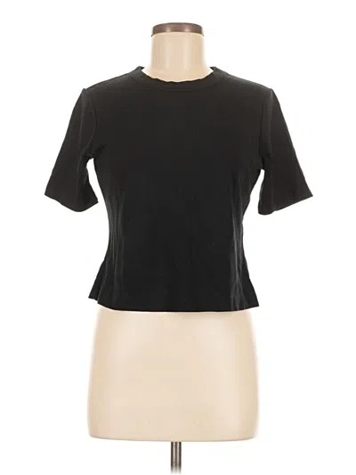 Pre-owned Adrienne Vittadini Short Sleeve Turtleneck In Black