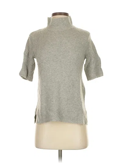 Pre-owned Adrienne Vittadini Short Sleeve Turtleneck In Gray