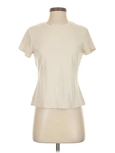 Pre-owned Adrienne Vittadini Short Sleeve Turtleneck In White
