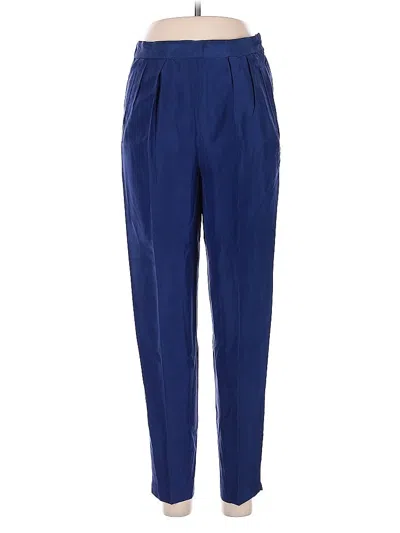 Pre-owned Adrienne Vittadini Silk Pants In Blue