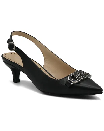 Adrienne Vittadini Sindy Leather Pump In Black