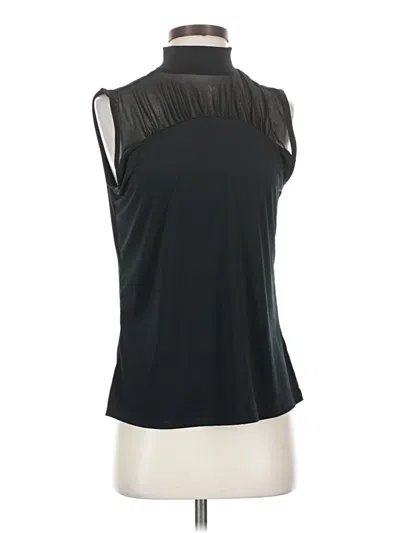 Pre-owned Adrienne Vittadini Sleeveless Blouse In Black