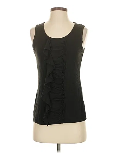 Pre-owned Adrienne Vittadini Sleeveless Blouse In Black