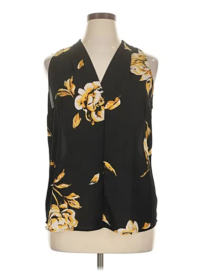 Pre-owned Adrienne Vittadini Sleeveless Blouse In Black