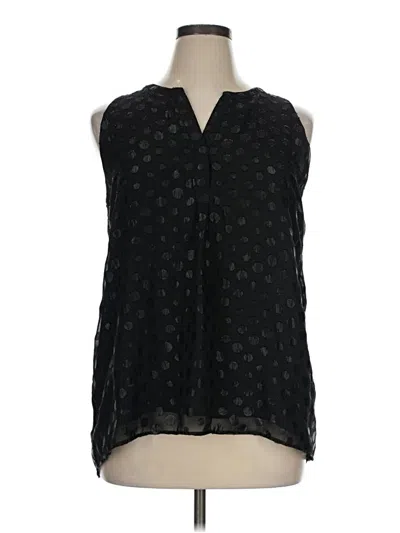 Pre-owned Adrienne Vittadini Sleeveless Blouse In Black