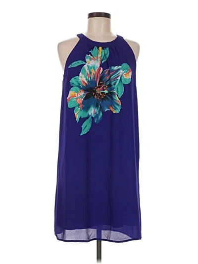 Pre-owned Adrienne Vittadini Sleeveless Blouse In Blue