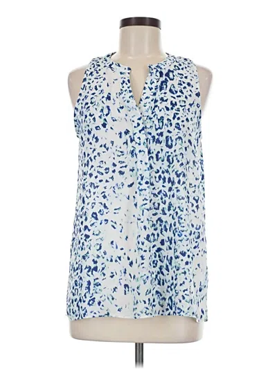 Pre-owned Adrienne Vittadini Sleeveless Blouse In Blue