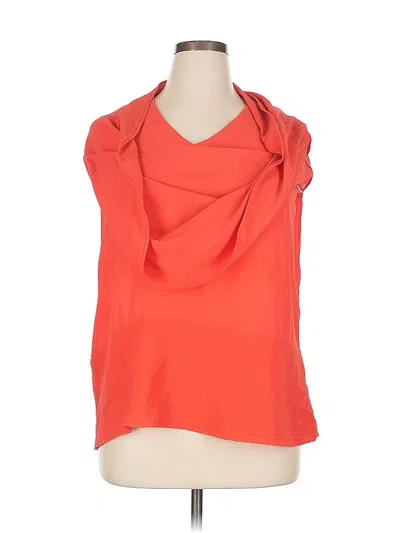 Pre-owned Adrienne Vittadini Sleeveless Blouse In Orange