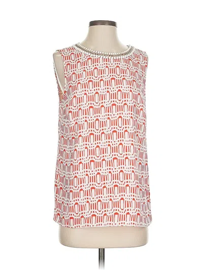 Pre-owned Adrienne Vittadini Sleeveless Blouse In Orange