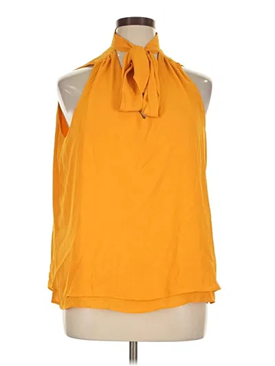 Pre-owned Adrienne Vittadini Sleeveless Blouse In Orange