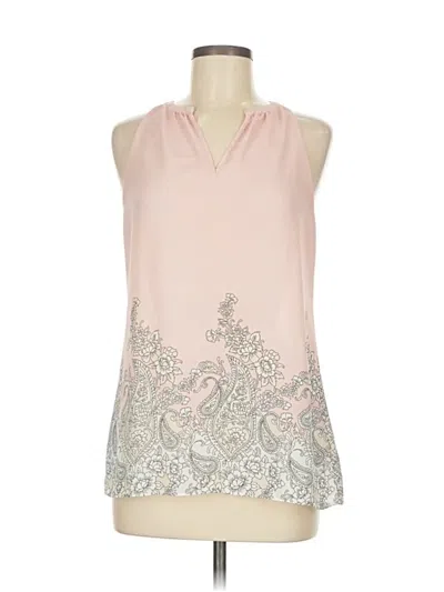 Pre-owned Adrienne Vittadini Sleeveless Blouse In Pink