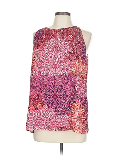 Pre-owned Adrienne Vittadini Sleeveless Blouse In Pink
