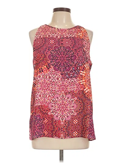 Pre-owned Adrienne Vittadini Sleeveless Blouse In Pink