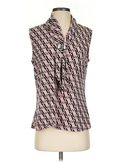 Pre-owned Adrienne Vittadini Sleeveless Blouse In Pink