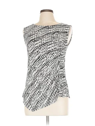 Pre-owned Adrienne Vittadini Sleeveless Blouse In Silver