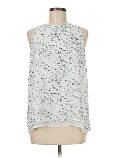 Pre-owned Adrienne Vittadini Sleeveless Blouse In Silver