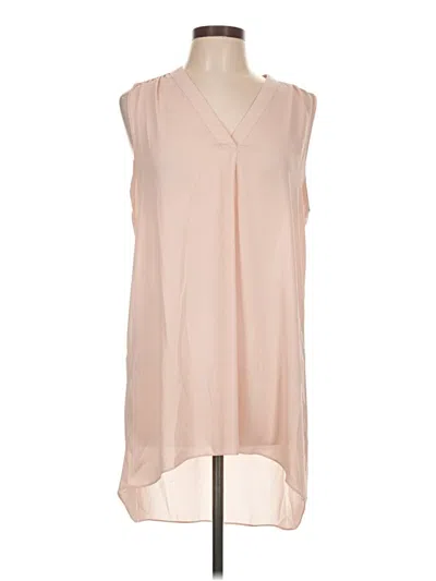 Pre-owned Adrienne Vittadini Sleeveless Blouse In Tan