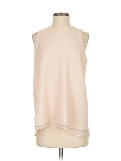 Pre-owned Adrienne Vittadini Sleeveless Blouse In White