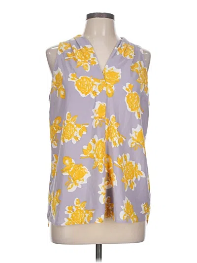 Pre-owned Adrienne Vittadini Sleeveless Blouse In Yellow