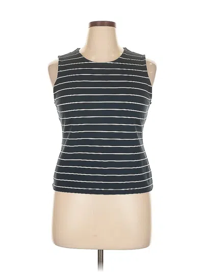 Pre-owned Adrienne Vittadini Sleeveless T-shirt In Blue