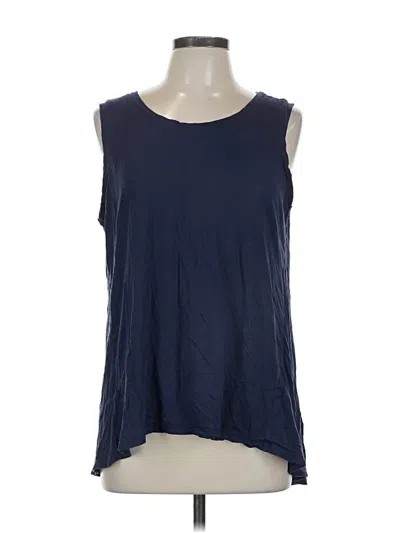 Pre-owned Adrienne Vittadini Sleeveless T-shirt In Blue