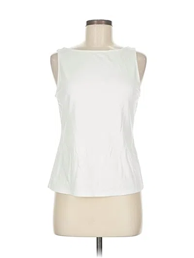 Pre-owned Adrienne Vittadini Sleeveless T-shirt In White