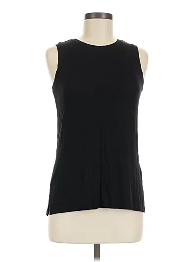 Pre-owned Adrienne Vittadini Sleeveless Top Black Boatneck Tops