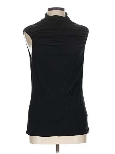 Pre-owned Adrienne Vittadini Sleeveless Top Black High Neck Tops