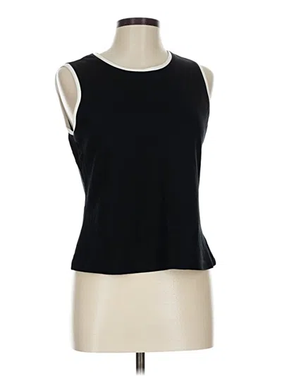 Pre-owned Adrienne Vittadini Sleeveless T-shirt In Black