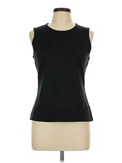 Pre-owned Adrienne Vittadini Sleeveless T-shirt In Black