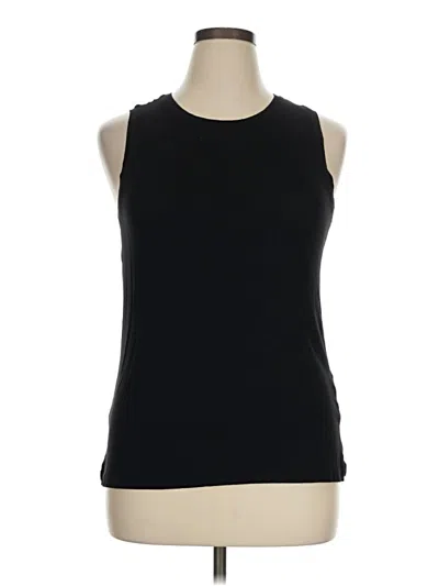 Pre-owned Adrienne Vittadini Sleeveless T-shirt In Black
