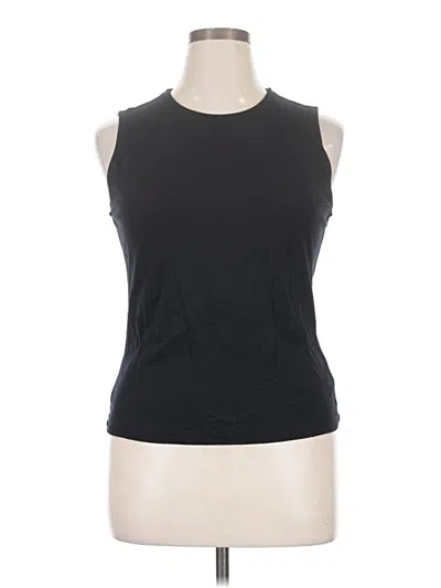 Pre-owned Adrienne Vittadini Sleeveless T-shirt In Black