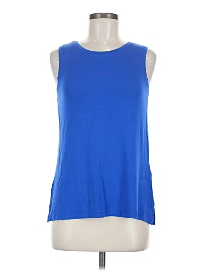 Pre-owned Adrienne Vittadini Sleeveless T-shirt In Blue